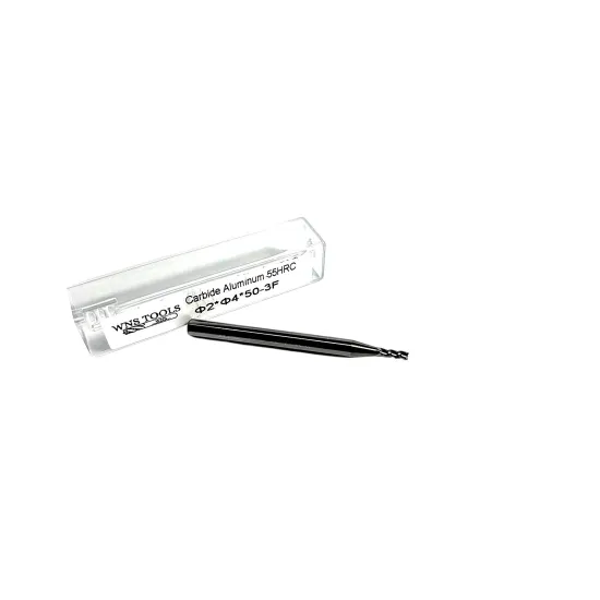 Frez węglikowy VHM Fi 2 x 50mm do aluminium 3Z